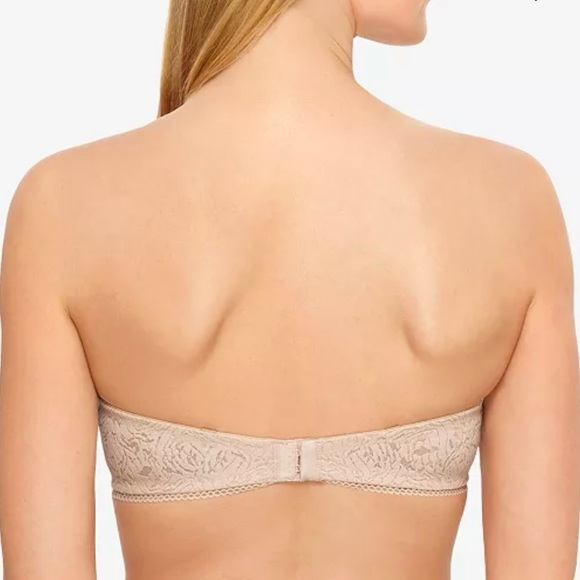 NWT- B.TEMPT'D BY WACOAL Modern Method Strapless Picot-Trimmed Bra - Picture 2 of 10